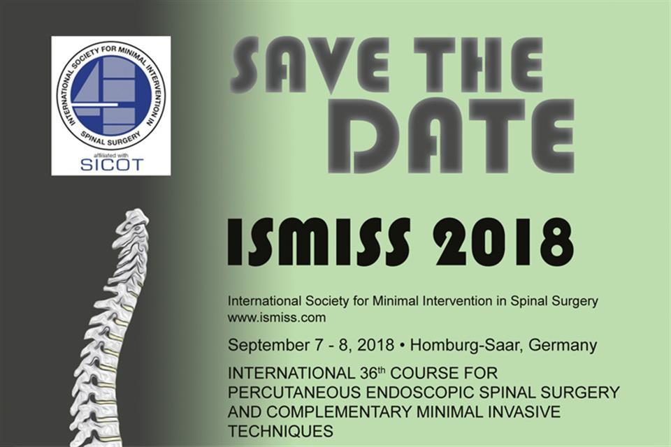 Save the Date ISMISS September 7 - 8, 2018 Homburg-Saar, Germany